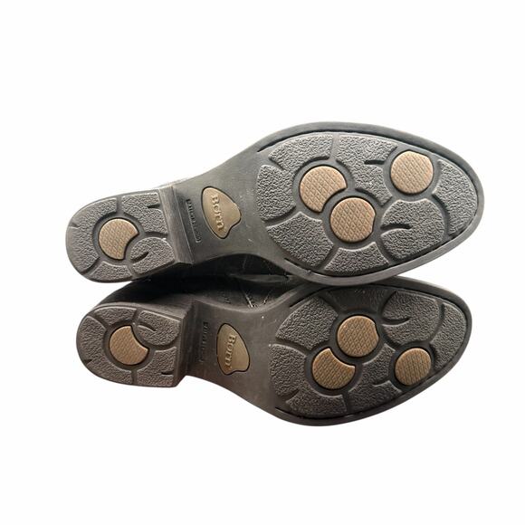 Born Black Suede Tall Riding Boots Lace Back 9M F33103 - Picture 9 of 16